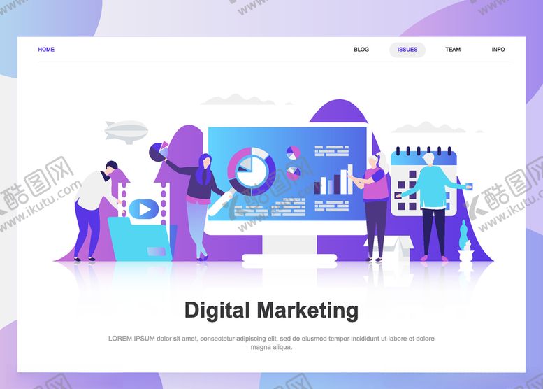 编号：86128810102247429799【酷图网】源文件下载-商务扁平化创意插画