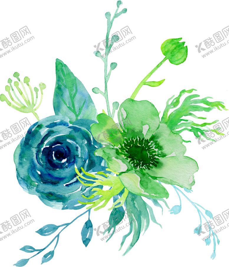 编号：10568307081050076431【酷图网】源文件下载-水彩花