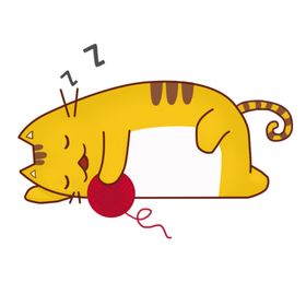 橘色小猫和线球