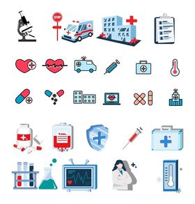 医疗图标集合