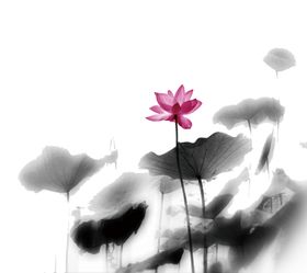 水墨元素背景山河