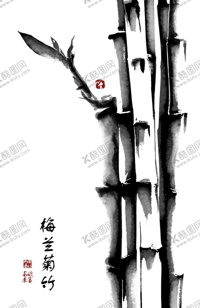 编号：62017907121851326582【酷图网】源文件下载-水墨竹子
