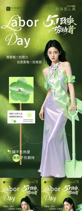 医美五一劳动节海报