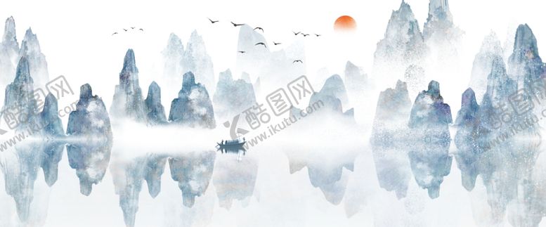 编号：73429306240534099344【酷图网】源文件下载-意境水墨山水