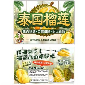 清新背景泰国榴莲