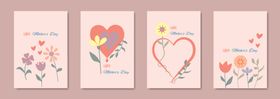 爱心花卉贺卡