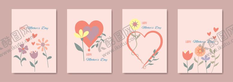 编号：39510704021057365917【酷图网】源文件下载-爱心花卉贺卡