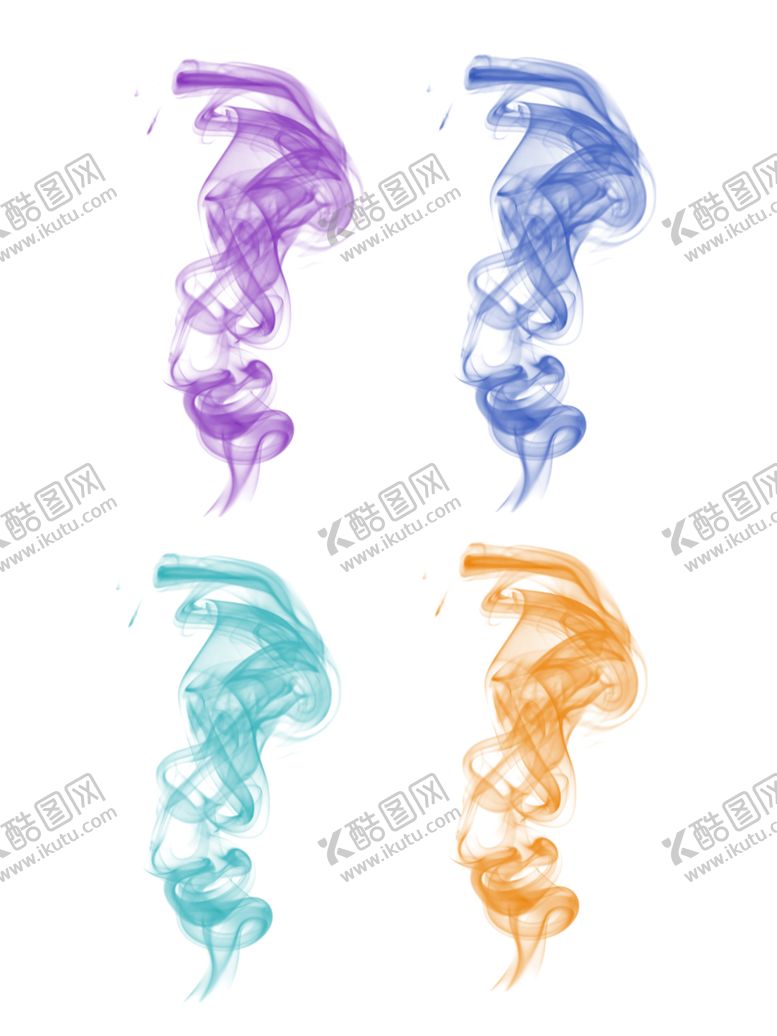 编号：18010709291613256526【酷图网】源文件下载-紫蓝绿黄烟雾小元素中国风元素