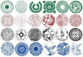 圆形花边圆形边框花边花纹