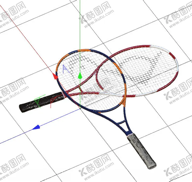 编号：14142502091029044828【酷图网】源文件下载-C4D模型网球拍
