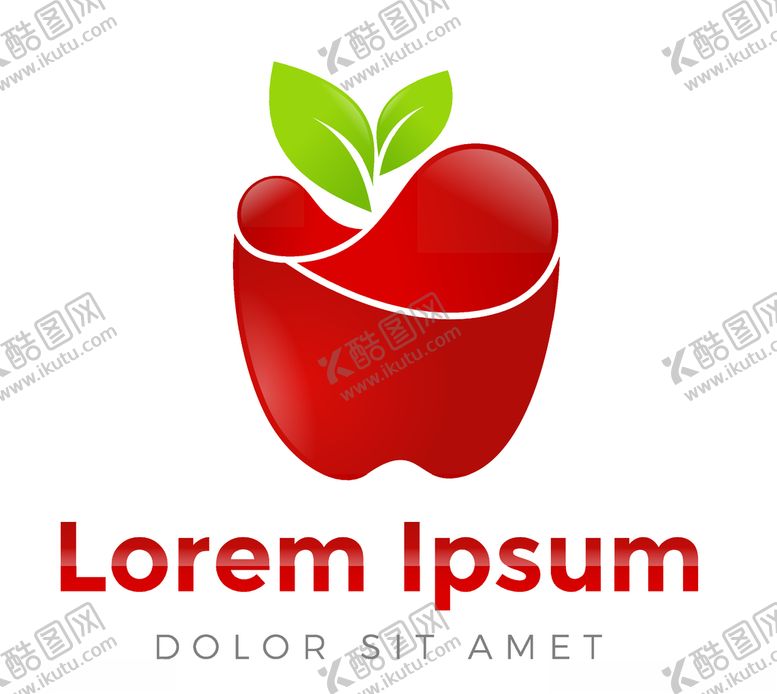 编号：96207410012051462171【酷图网】源文件下载-红色苹果logo