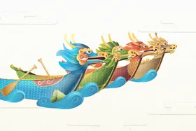 端午节展架首页国朝插画