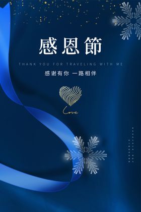红色爱在感恩节促销海报