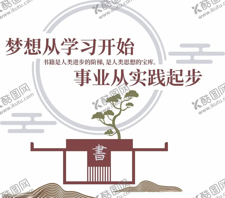 编号：10580002161642183808【酷图网】源文件下载-阅览室文化墙