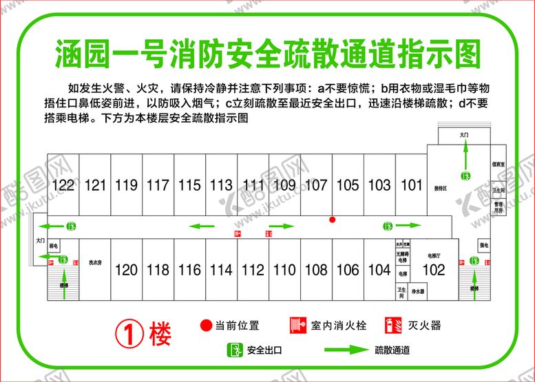 编号：91247601250502247069【酷图网】源文件下载-消防疏散图