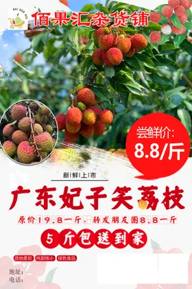 荔枝海报宣传灯箱