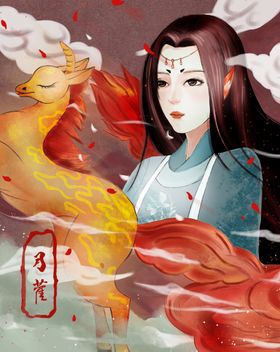 国潮手绘插画