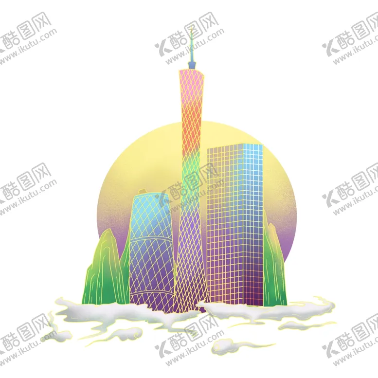 编号：38613202030522037036【酷图网】源文件下载-广州城市地标