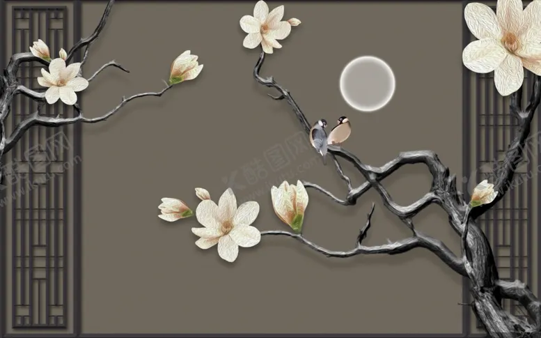 编号：14778805031007576898【酷图网】源文件下载-花鸟工笔画