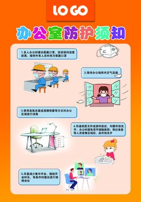 办公室防护须知画报