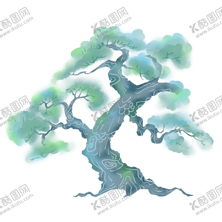编号：32346806271610243192【酷图网】源文件下载-水墨松树