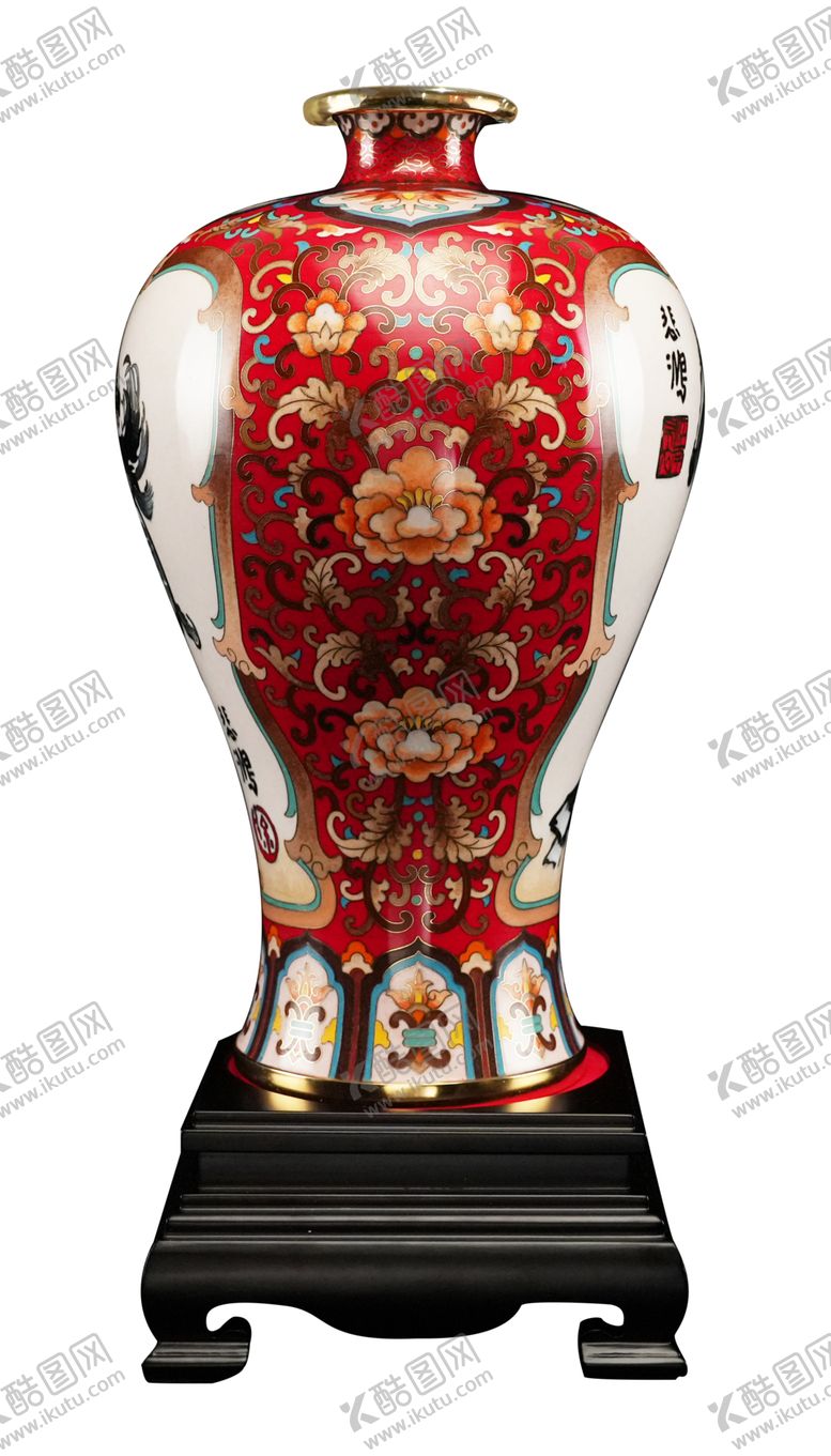 编号：96859904022346578629【酷图网】源文件下载-精美中式雕花陶瓷花瓶