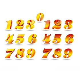 金色数字