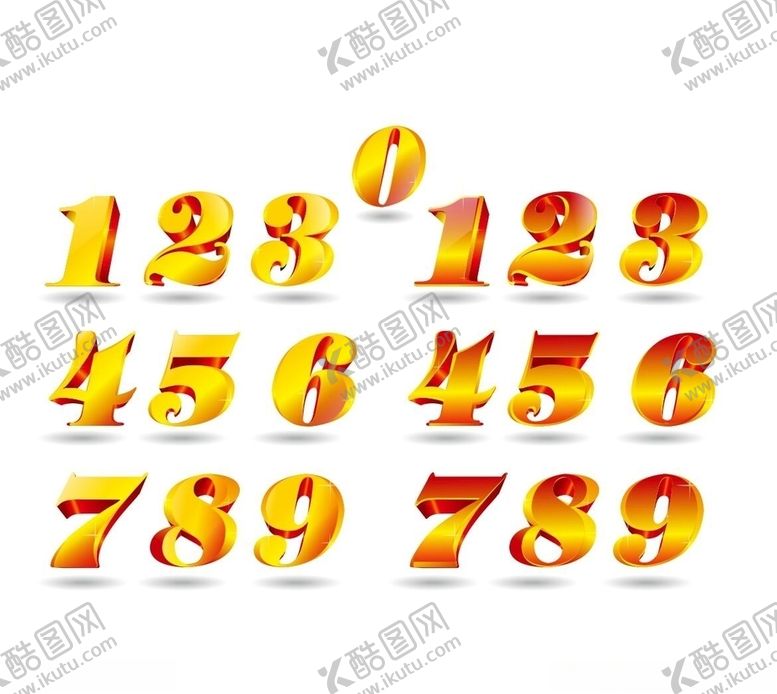 编号：34774112210633032638【酷图网】源文件下载-金色数字