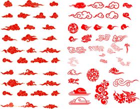 祥云山纹云纹素材