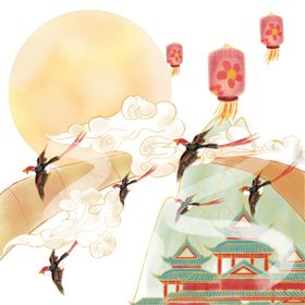 七夕素材情人节元喜鹊情人节广告