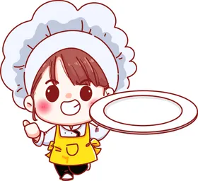厨师免抠图子形象卡通人物