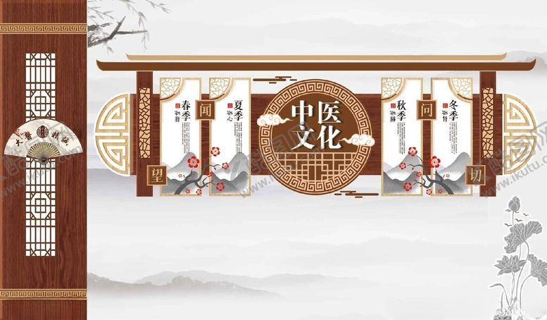 编号：31684704101244377037【酷图网】源文件下载-诊所中医文化墙