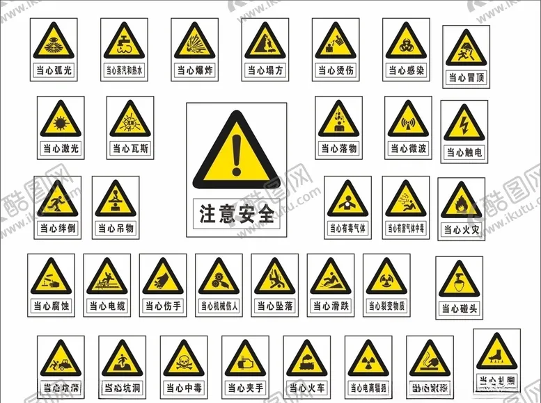 编号：41136806260408213555【酷图网】源文件下载-警示牌当心牌