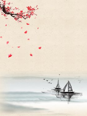 中国风背景展板设计墨迹