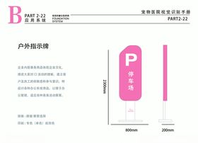 宠物医院VI停车立牌