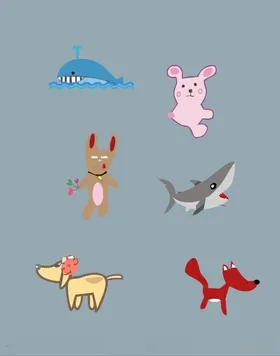 动物猪狗兔子鲨鱼