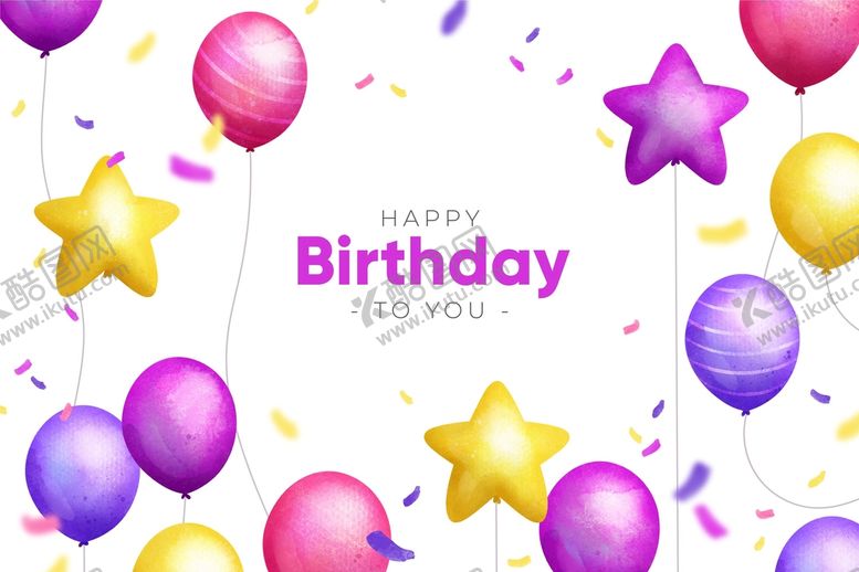 编号：94753209181415417439【酷图网】源文件下载-生日背景 节日气球      