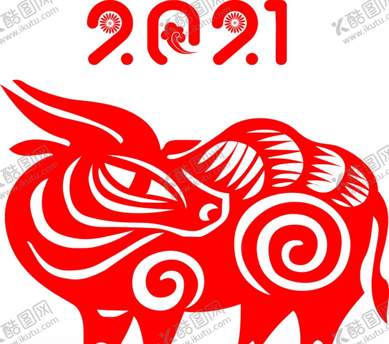 编号：23250109230609455244【酷图网】源文件下载-牛剪纸