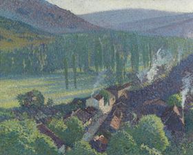 印象派田园风景油画