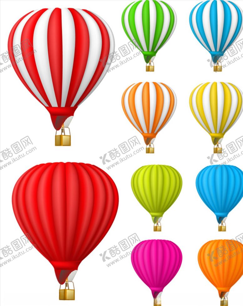 编号：90970510051039592388【酷图网】源文件下载-彩色热气球