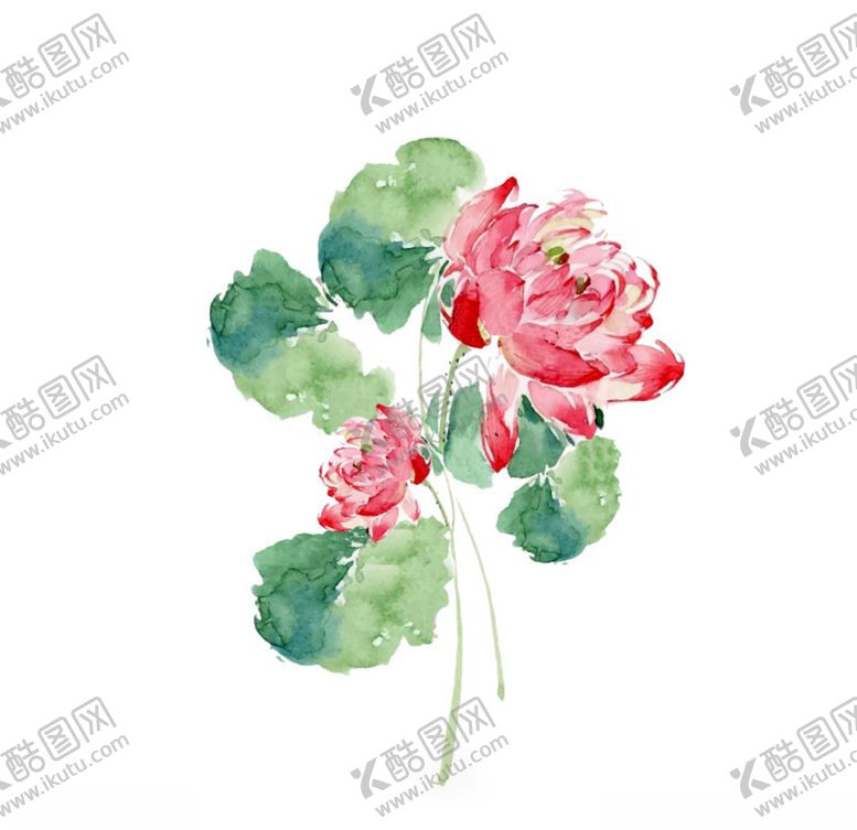 编号：44107309142014303538【酷图网】源文件下载-水墨风荷花图片