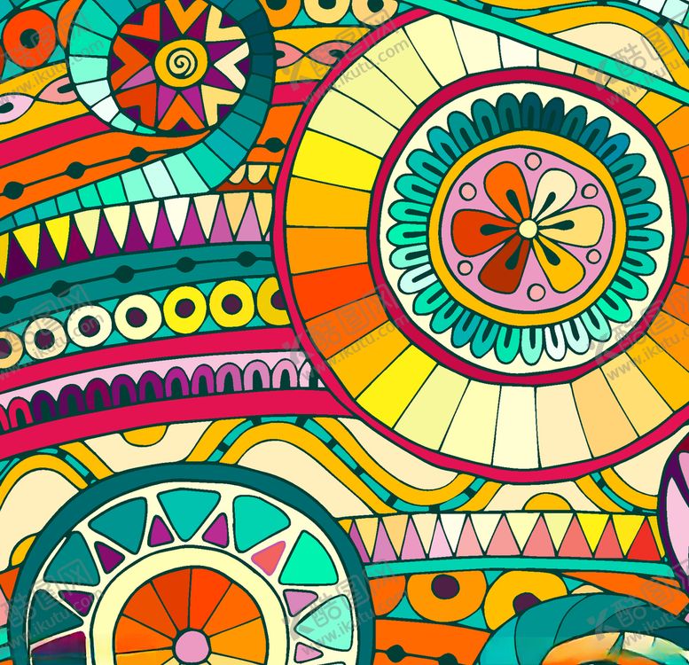编号：47749109092350183305【酷图网】源文件下载-欧式花纹民族风民族花纹