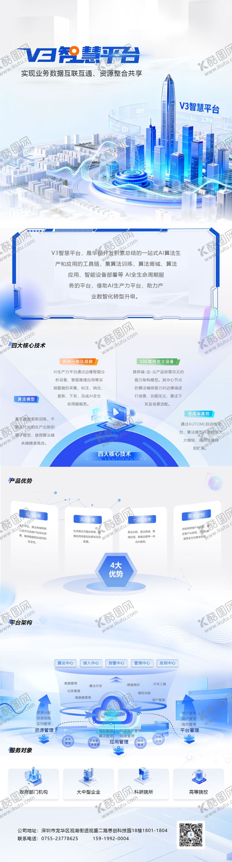 编号：48331902080521175418【酷图网】源文件下载-AI科技蓝色人工智能智慧平台长图