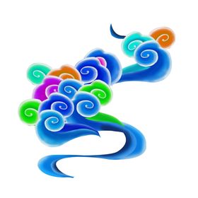 彩色祥云元素