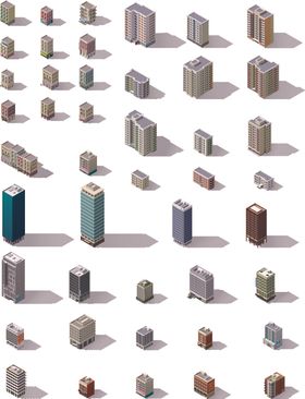 卡通城市建筑