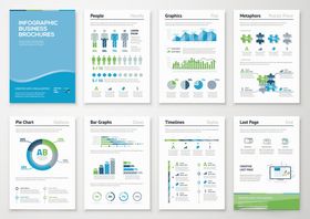 多样商务图表模板展示