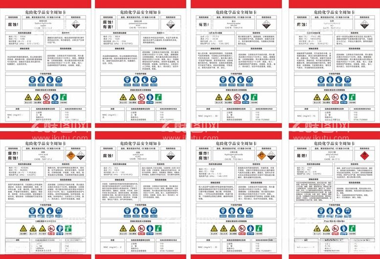 编号：80465812100953496815【酷图网】源文件下载-危险化学品安全周知卡