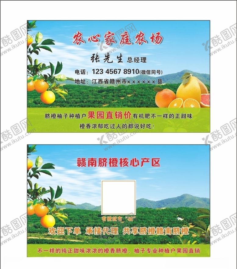 编号：29554803272320208826【酷图网】源文件下载-果业名片