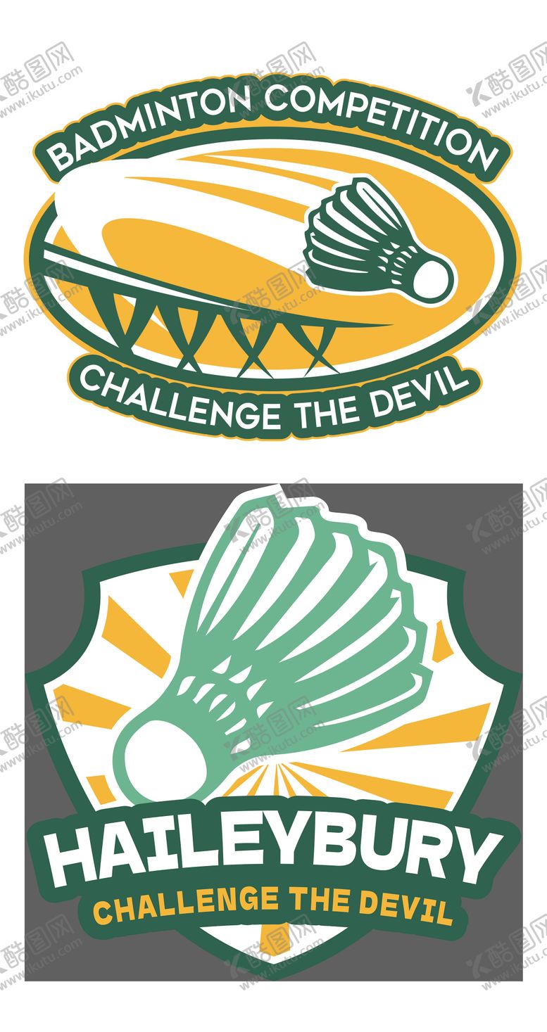 编号：89825411282306116875【酷图网】源文件下载-羽毛球系列徽章