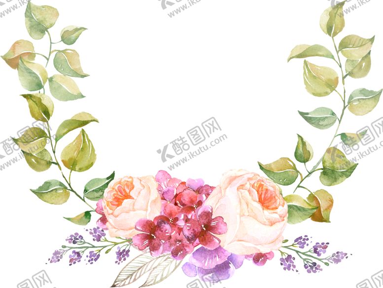 编号：44352005101839271266【酷图网】源文件下载-水彩手绘花卉花朵植物